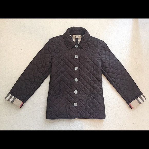 BURBERRY Dark Brown Quilted Jacket, Small - Picture 2 of 8